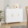 Credenza Bianca 90x34x80 cm in Legno Multistrato