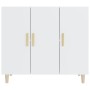 Credenza Bianca 90x34x80 cm in Legno Multistrato