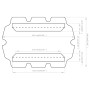 Baldacchino per Dondolo Giardino Giallo 150/130x105/70 cm