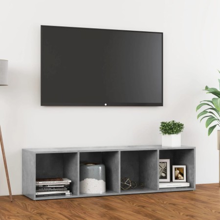 Mobile TV Grigio Cemento 142,5x35x36,5 cm in Legno Multistrato