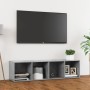 Mobile TV Grigio Cemento 142,5x35x36,5 cm in Legno Multistrato