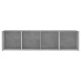 Mobile TV Grigio Cemento 142,5x35x36,5 cm in Legno Multistrato