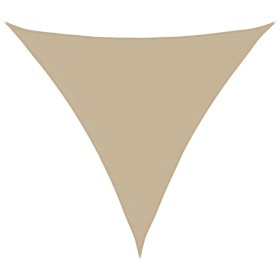 Parasole a Vela in Tessuto Oxford Triangolare 6x6x6 m Beige