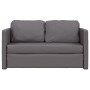 Divano Letto da Terra 2 in 1 Grigio 112x174x55 cm Similpelle