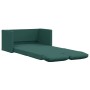 Divano Letto da Terra 2 in 1 Verde Scuro 112x174x55 cm Tessuto