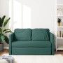 Divano Letto da Terra 2 in 1 Verde Scuro 112x174x55 cm Tessuto