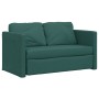 Divano Letto da Terra 2 in 1 Verde Scuro 112x174x55 cm Tessuto