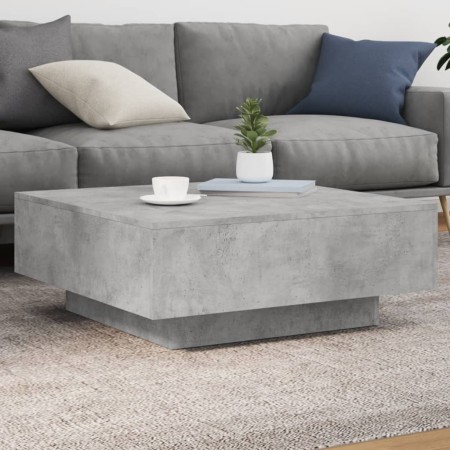 Tavolino Salotto Grigio Cemento 80x80x31 cm Legno Multistrato