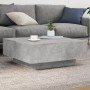 Tavolino Salotto Grigio Cemento 80x80x31 cm Legno Multistrato