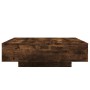 Tavolino da Salotto Rovere Fumo 100x100x31 cm Legno Multistrato