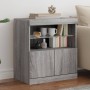 Credenza con Luci LED Grigio Sonoma 60x37x67 cm