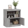 Credenza con Luci LED Grigio Sonoma 60x37x67 cm