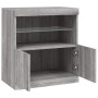 Credenza con Luci LED Grigio Sonoma 60x37x67 cm