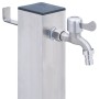 Colonna d'Acqua da Giardino 60 cm Acciaio Inox Quadrato