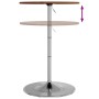 Tavolino da Bar Marrone Scuro Ø60x89,5 cm Legno Massello Rovere