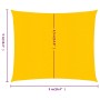 Vela Parasole 160 g/m² Quadrata Giallo 5x5 m in HDPE