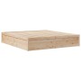 Letto con Materasso 180x200 cm in Legno Massello di Pino