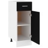 Armadio con Cassetto Nero 30x46x81,5 cm in Legno Multistrato