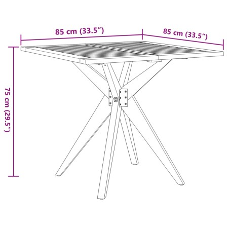 Set da Pranzo per Giardino 5 pz in Legno Massello di Acacia