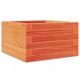 Fioriera Giardino Marrone Cera 40x40x23 cm Legno Massello Pino