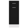 Armadio con Cassetto Nero 30x46x81,5 cm in Legno Multistrato