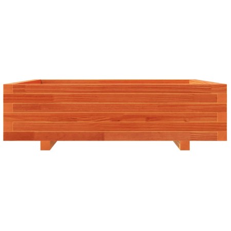 Fioriera Giardino Marrone Cera 90x90x26,5cm Legno Massello Pino