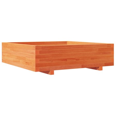 Fioriera Giardino Marrone Cera 90x90x26,5cm Legno Massello Pino