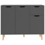 Credenza Grigia 90x30x72 cm in Legno Multistrato