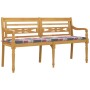 Panchina Batavia con Cuscino Motivo rosso 150 cm Massello Teak