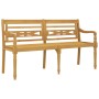 Panchina Batavia con Cuscino Motivo rosso 150 cm Massello Teak