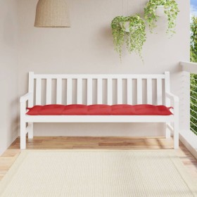 Cuscino per Panca Rosso 180x50x7 cm in Tessuto Oxford