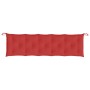 Cuscino per Panca Rosso 180x50x7 cm in Tessuto Oxford