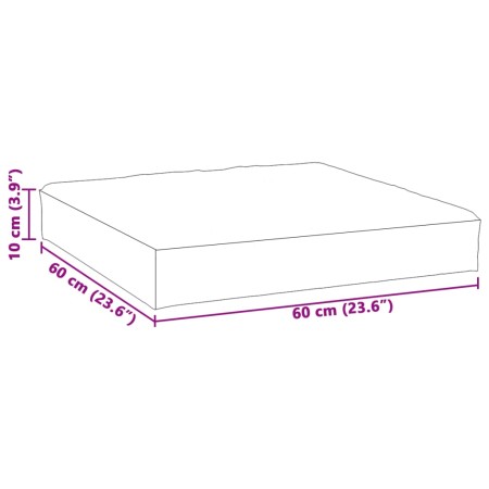 Cuscino per Pallet Blu Mélange 60x60x10 cm in Tessuto