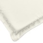 Lettino Prendisole con Cuscino Crema Mélange 200x50x4cm Tessuto