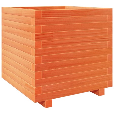 Fioriera Giardino Marrone Cera 50x50x49,5cm Legno Massello Pino