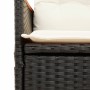 Set da Bistrò 3 pz con Cuscini Nero in Polyrattan