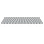 Tenda Retrattile Manuale con LED Antracite e Bianco 600x350 cm