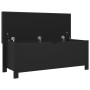 Contenitore con Cuscino Nero 105x40x45cm Legno Multistrato