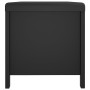 Contenitore con Cuscino Nero 105x40x45cm Legno Multistrato
