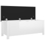 Contenitore con Cuscino Bianco Lucido 105x40x45cm Multistrato