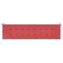 Cuscino per Panca Rosso 200x50x3 cm in Tessuto Oxford