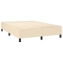 Letto a Molle con Materasso e LED Crema 140x200 cm in Tessuto