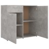 Credenza Grigio Cemento 80x36x75 cm in Legno Multistrato