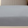 Lenzuola con Angoli Jersey 2pz Grigio 90x200 cm Cotone