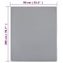 Lenzuola con Angoli Jersey 2pz Grigio 90x200 cm Cotone