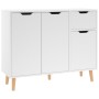 Credenza Bianca 90x30x72 cm in Legno Multistrato