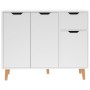 Credenza Bianca 90x30x72 cm in Legno Multistrato