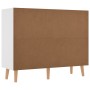 Credenza Bianca 90x30x72 cm in Legno Multistrato