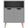 Credenza Grigia 60x30x72 cm in Legno Multistrato