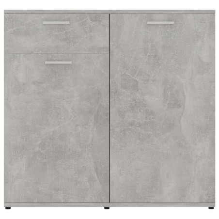 Credenza Grigio Cemento 80x36x75 cm in Legno Multistrato